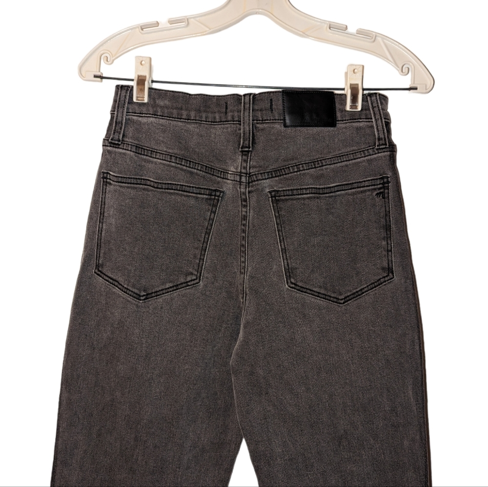 Madewell Classic Straight High Rise Cropped Frayed Hem Denim Jeans Size 25 - Picture 5 of 13